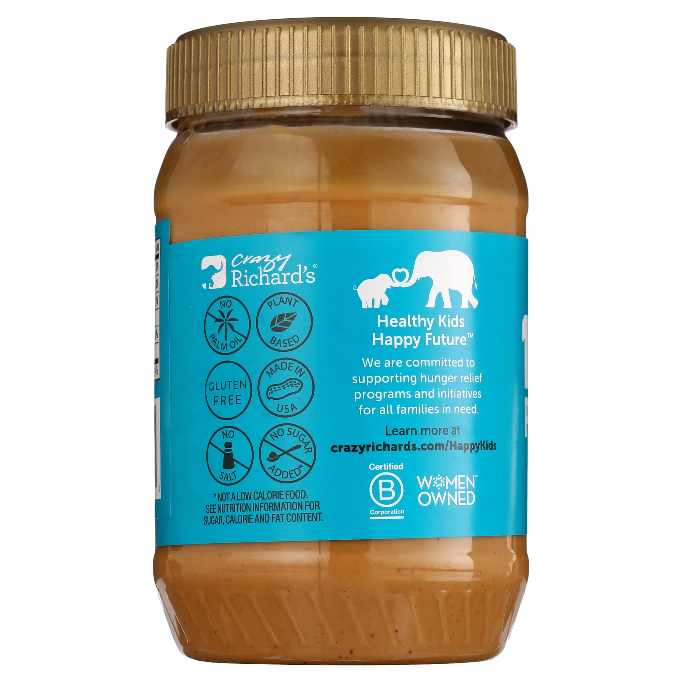 Crazy Richard's Low Sodium Roasted Peanut Butter Spread, Stir