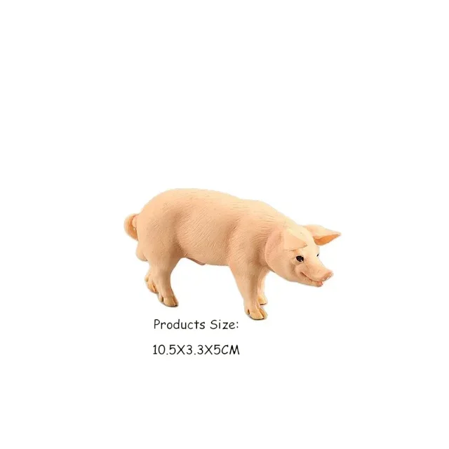 Simulation Pig Figures Boar Sows Piglets Warthog Farm Animals Toy Plastic Models Anime Action Figure Kids Toys for Children Gift