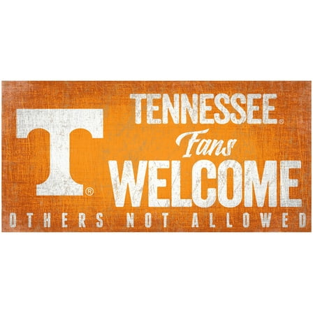 Tennessee Volunteers 6" x 12" Fans Welcome Sign