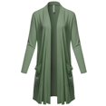 thumbnail image 1 of FashionOutfit Women's Premium Long Sleeve Regular Fit Open Front Pocket Cardigan, 1 of 1