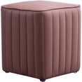 thumbnail image 1 of TPARIS Creative Decor Leather Footstool|Small Sofa Stool Square Ottomans with Anti-Slip Feets|Upholstered Footrest for Bedroom Living Room Entryway,Pink,Height 40cm(15.7in), 1 of 1