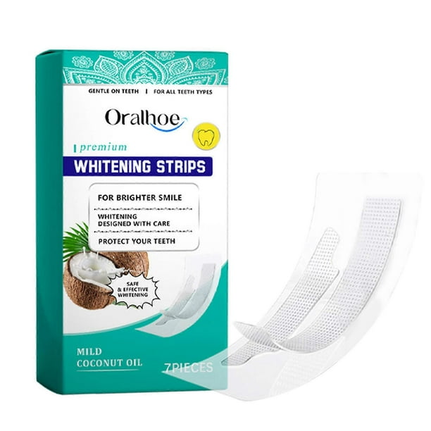 Tooth Whitening Strips For Sensitive Teeth, 7 Day Treatments with Non-Slip Dry Strip Technology, for Brighter Smiles