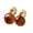 round, variant on Vintage Styles Amber Colored Alloy Earrings For Women Elegant Retro Fashion Jewelry Gift