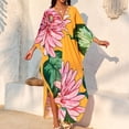 thumbnail image 4 of HAJWOH Plus Size Moo Moos Dress V Neck Short Sleeve Casual Cotton Moomoo Nightgown Loungewear, 4 of 5