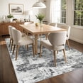thumbnail image 4 of 8x10 Area Rugs for Living Room: Abstract Washable Rug with Anti-Slip Backing Non-Shedding Stain-Resistant Soft Modern Large Carpet for Bedroom Dining Room Farmhouse Nursery Home Office Black, 4 of 9
