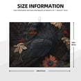 thumbnail image 2 of Crow Raven Flowers Gothic Black Large Kitchen Drying Mat 18x24 Inch Ultra Absorbent Dish Drying Mats Foldable Countertop Protector, 2 of 8