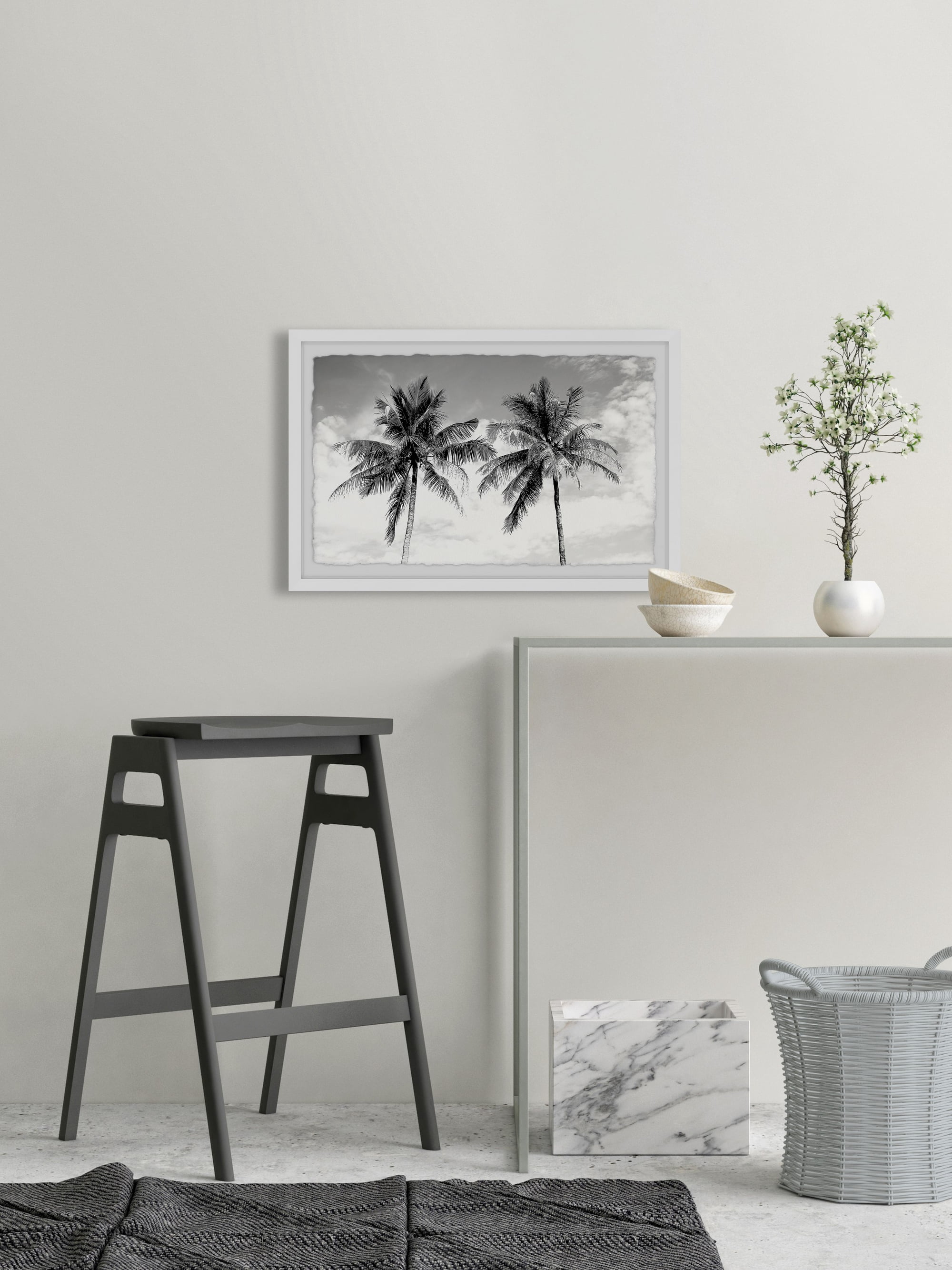 Marmont Hill Twin Palm Tree Framed Wall Art
