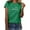 Green, variant on Short Sleeve Womens Summer Crew Neck Green T-Shirt Print Loose Casual Tops