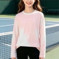 thumbnail image 4 of Tie Dye Girls Long Sleeve Sun Protection Shirt Quick Dry UPF 50+ Outdoor Pink,Size 7-8 T, 4 of 6