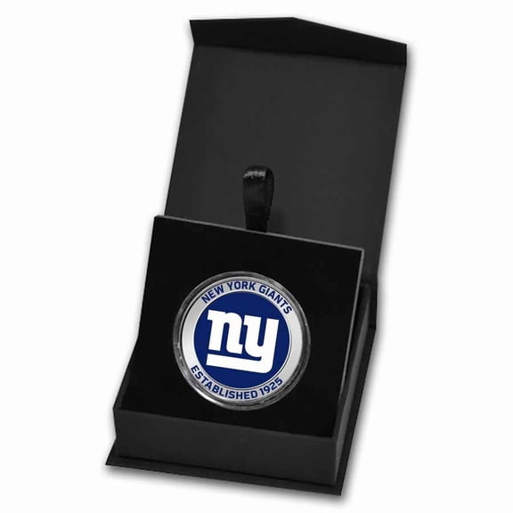 NFL New York Giants 1 oz Silver Colorized Round (w/Box)