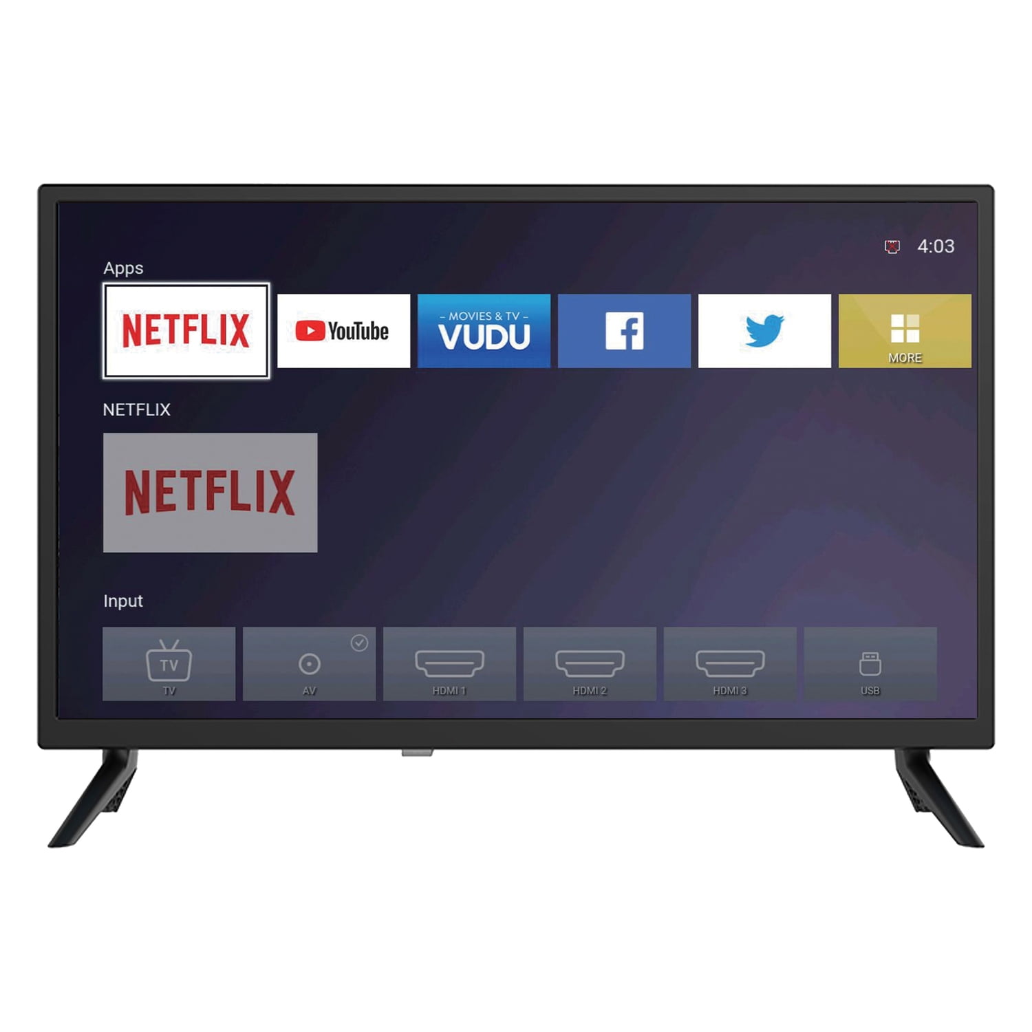 Supersonic SC-2416STV 24" Smart LED-LCD TV - HDTV - Black