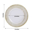 thumbnail image 3 of Efavormart 6 Pack Clear Acrylic Charger Plates With Gold Hammered Rim, 13" Round Plastic Decorative Serving Plates, 3 of 10