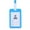 Light blue, variant on 2Pcs Extra Thick ID Card Name Badge Holder Heavy Duty Waterproof Clear Plastic PVC Vertical Sleeve Pocket Resealable