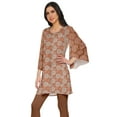 thumbnail image 2 of Moomaya Robes Tuniques Courtes Femmes Manches Kimono Kurti Imprimé Mini Tenue d'Été, 2 of 5