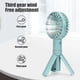 thumbnail image 5 of Ventilador portátil recargable USB con soporte para trípode • Ajustable de 3 velocidades • Luz nocturna • Portátil y de sobremesa • Opciones azul y rosa, 5 of 7