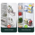 thumbnail image 3 of Refrigerator Organizer Bins,4.9*5.1*3.8Inch Stripe Stackable Food Storage Organizer,Small Fridge Side Door Organizer for Fridge, Pantry, Cabinet, Kitchen Countertops Pack of 3, 3 of 9
