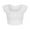 C253 White, variant on Gbsyewxs Womens Tops Short Sleeve Square Neck Solid Color Crop Top Fashion Summer T Shirts For Women White