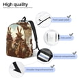 thumbnail image 3 of Xecao Western Rabbit Cowboy Canvas College Laptop Backpack, a durable rucksack designed for both men and women, ideal for travel, school, and daily use-Medium, 3 of 5
