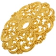 thumbnail image 5 of Amosfun Decorative Plastic Ceiling Medallion Set, Golden Finish, Elegant Round Design for Home and Office Decor, 5 of 8
