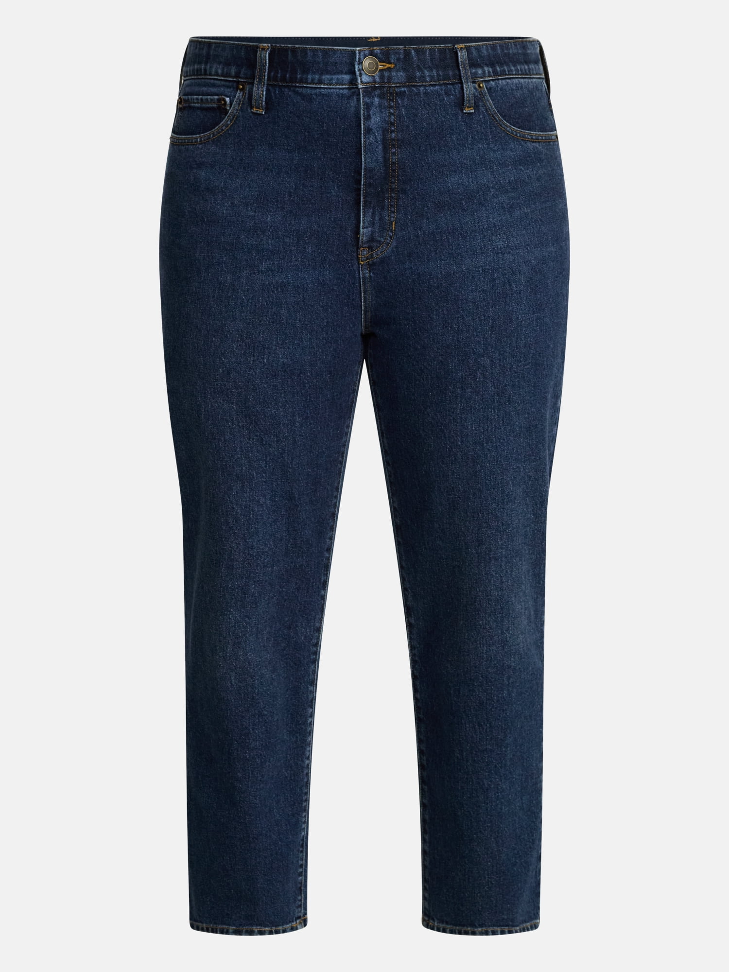 Terra & Sky Women's Plus High Rise Straight Leg Jeans, 29" Inseam, Sizes 16W-26W