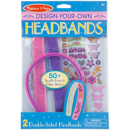 Melissa & Doug Design-Your-Own Headbands Jewelry-Making Kit With 50+ Stickers