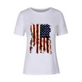 thumbnail image 4 of Brnmxoke July 4th Womens Patriotic Shirt,Teen Girls 4th of July Short Sleeve T-Shirt Trendy USA Print Loose Shirt Stars and Stripes Tees, 4 of 4