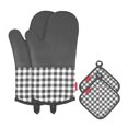 thumbnail image 1 of Titular de la olla,Guantes de silicona resistentes al calor para horno, guantes antideslizantes para Tomshoo Gris, 1 of 7