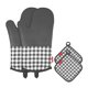 thumbnail image 1 of Titular de la olla,Guantes de silicona resistentes al calor para horno, guantes antideslizantes para Tomshoo Gris, 1 of 7