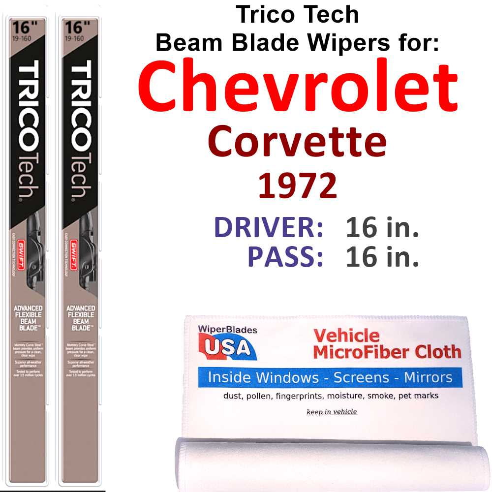 1972 Chevrolet Corvette Beam Blade Wipers (Set of 2) - Walmart.com