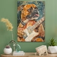 thumbnail image 2 of Boxer Dog Stretched Canvas Size 8x12 – Guitar Theme Dog Art for Wall, Boxer Dog Playing Guitar Wall Art, Dog Lover Canvas Decor, 2 of 5