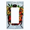 thumbnail image 5 of Metal Light Switch Plate Cover Unique Floral Lady Bug Sunflower Blue BUT016, 5 of 13
