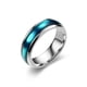 thumbnail image 2 of Anillo de acero de titanio para mujer, estilo europeo y americano, con forma de gota de esmalte, joyería para parejas, 2 of 6