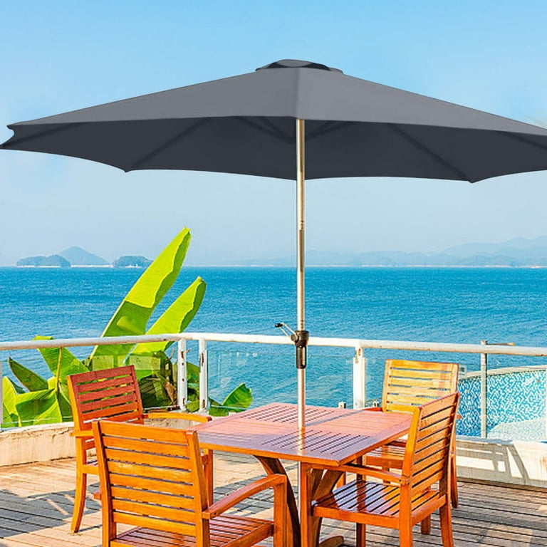 6' patio umbrella with stand Darzheoy 10FT Outdoor Patio Umbrella Cloth Replacement, Outdoor Patio  Market Umbrella with 6 Sturdy Umbrella Ribs, UV Protection, Waterproof (No Umbrella  Stand)