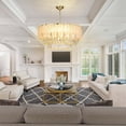 thumbnail image 7 of DingLiLighting 11 Light Luxury Crystal Chandeliers Feather Crystal Chandelier Modern Flush Mount Ceiling Light Fixtures Adjustable for Living Room Dining Bedroom, E12 Bulbs Included, 7 of 7