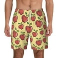 thumbnail image 2 of Picia Apple pattern Mens Swim Trunks with Compression Liner Stretch Beach Shorts Quick Dry with Zipper Pockets No-Chafing Board Shorts-X-Large, 2 of 9