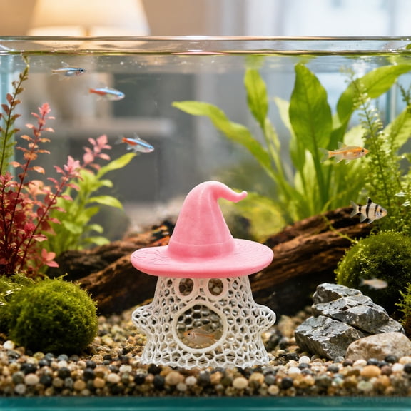 Roiihwy Halloween Fish Tank Decor, Shrimp Cave Small Fish Hideaway, Resin Underwater Skull Decor for Freshwater Aquarium Fish Tank Decorations