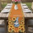 thumbnail image 4 of Orange Sunflower Gnomes Table Runner 72 Inches, Summer Botanical Floral Bed Runner Dresser Scarves Tabletop for Indoor Outdoor Parties/Ceremony/Banquet, 16" x 72", 4 of 9