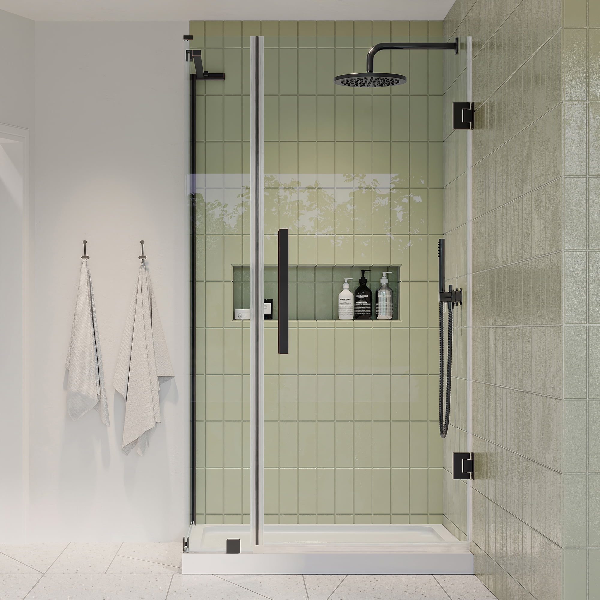 Ove Decors TampaPro 32 in. L x 32 in. W x 72 in. H Corner Shower Kit