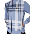 thumbnail image 4 of Trojan Oversize Check Track Jacket, Blue, 4 of 5