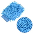 thumbnail image 4 of Uxcell Double-Sided Microfiber Soft Chenille Dusting Wash Mitten, Blue 2 Pack, 4 of 5