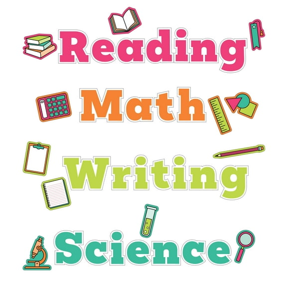 Carson Dellosa Wall Signs for Core Subjects Bulletin Board Set (37 pieces)