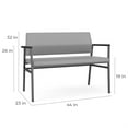 thumbnail image 3 of Avon Reception 2 Seater UPH Seat Back No Cntr Arms / Black Steel / Light Gray, 3 of 4
