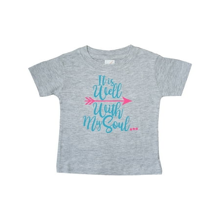 

Inktastic It Is Well with my Soul Pink Arrow Gift Baby Boy or Baby Girl T-Shirt