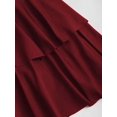 thumbnail image 5 of Women's Asymmetrical One Shoulder Mini Dress Ruched Bodycon Tiered Ruffle Hem Party, 5 of 6