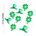 thumbnail image 4 of St Patricks Day Lights Battery Operated LED String Lights with Clover and Hat Pendant for Indoor Outdoor Holiday Party Decor(Green-C), 4 of 6