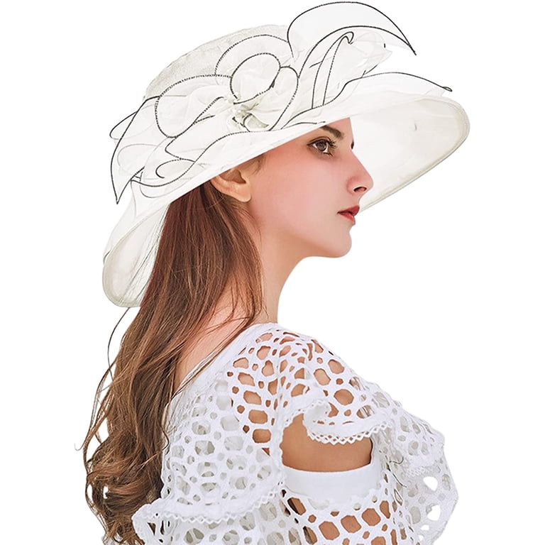 Derby Hat for Women 2023, Organza Tea Party Fascinator Hats  display picture 2