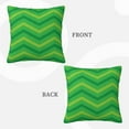 thumbnail image 3 of LNWH Decorative Pillow Covers, Green Wavy Lines Square Sofa Decorative Knit Pillow Case, 12"x12", 3 of 8