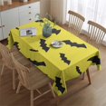 thumbnail image 2 of Yellow Halloween Bats Rectangle Tablecloth 60"x84",Waterproof Polyester Rectangle Table Cloth, Wipeable Spillproof Polyester Tablecloth for Dining, Camping, Indoor and Outdoor, 2 of 5