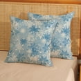 thumbnail image 3 of Christmas Pillow Covers 18x18 Set of 2 Winter Blue White Snowflake Throw Pillows Outdoor Christmas Decorations Blue Pillow Cases Linen Farmhouse Holiday Decor Cushion Covers for Couch Home, 3 of 7