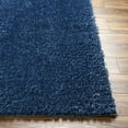 thumbnail image 6 of Hauteloom Faina Machine Washable Solid Shag Runner Rug - Plain Living Room Bedroom Shaggy Long Runner Rug - Fluffy Plush High Pile Carpet - Dark Blue - 2'7" x 7'3", 6 of 19
